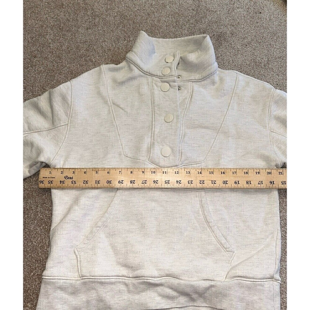 Agolde Womens Funnel Neck Sweatshirt XS Oatmeal - Picture 3 of 7